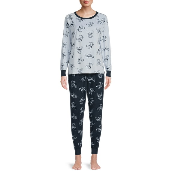 Disney Women's and Women's Plus Stitch Pajama Set, 2-Piece