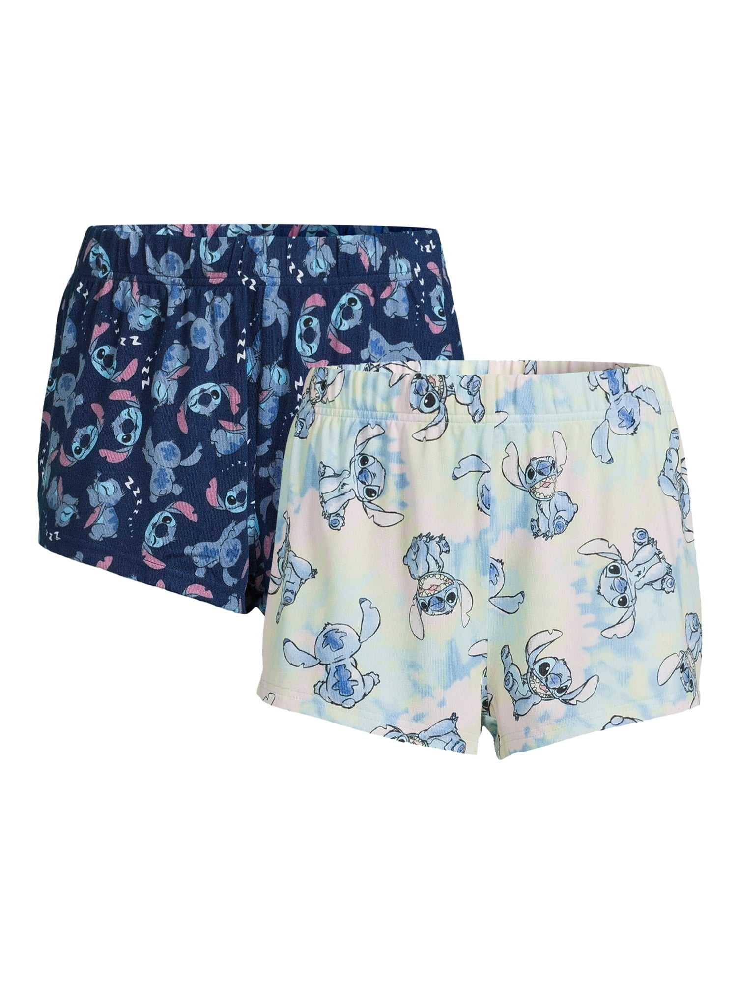 Disney Women's and Women's Plus Stitch Print Sleep Shorts, 2-Pack, Sizes XS-3X