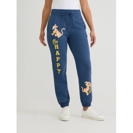 Disney Women’s and Women’s Plus Tigger Graphic Print Joggers, 29'' Inseam, Sizes XXS-2XL