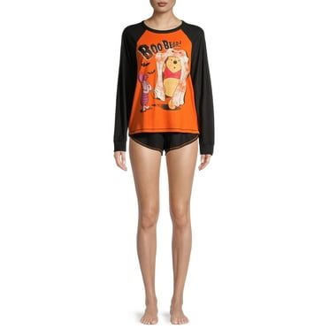 Disney Women's and Women's Plus Winnie the Pooh 2-Piece Shorty Pajama Set