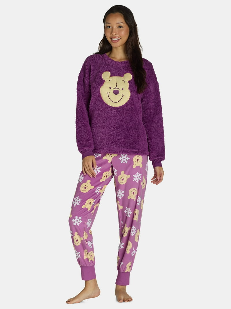 Disney Women's and Women's Plus Winnie the Pooh Plush Pajama Set