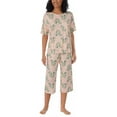 thumbnail image 1 of Disney Womens 2 Piece Capri Pajama Set (XX-Large, Mickey Mouse Pink), 1 of 8