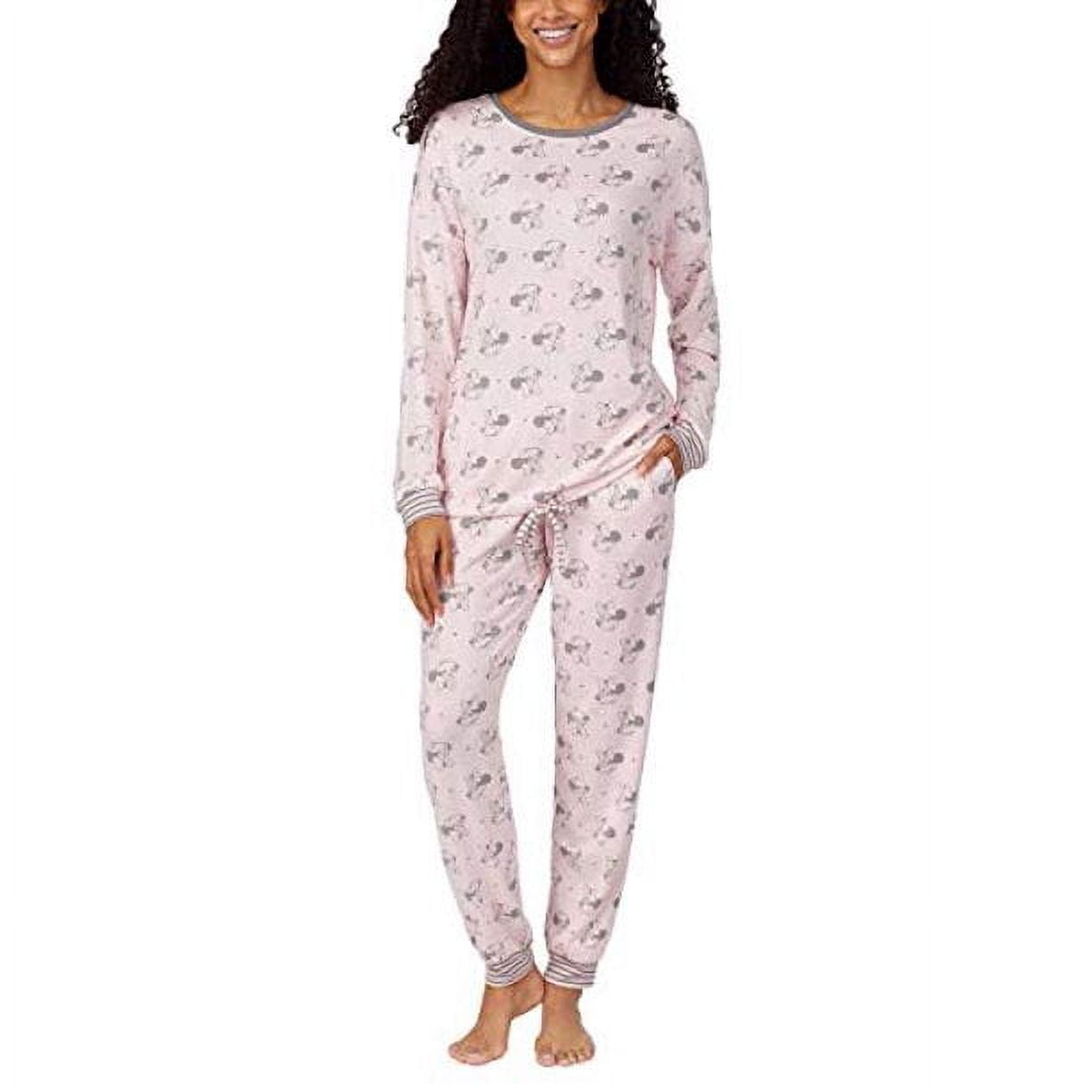 Disney Womens 2 Piece Cozy Pajama Set (Pink Mickey & Minnie) - Walmart.com
