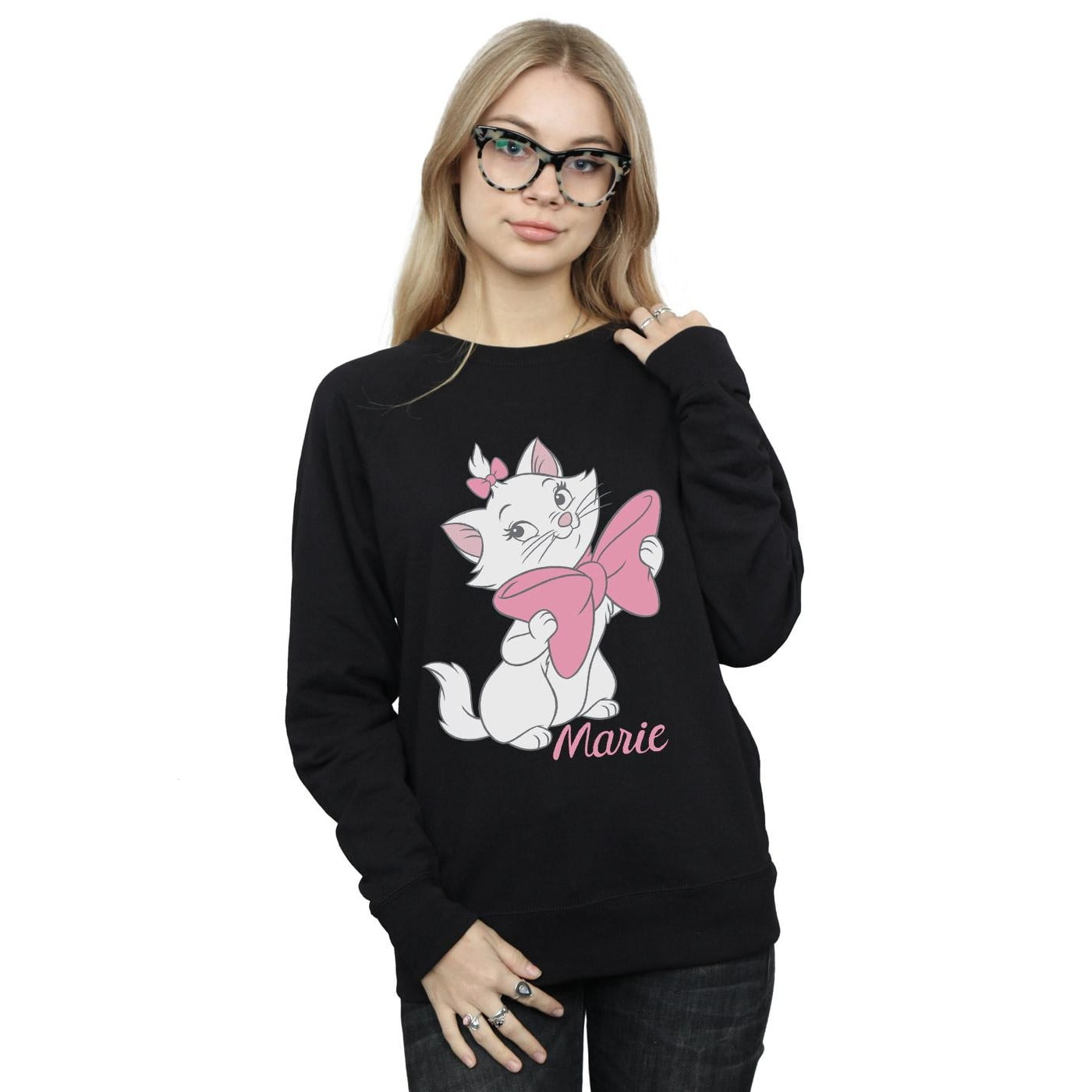 Disney Womens Aristocats Marie Bow Sweatshirt - Walmart.com