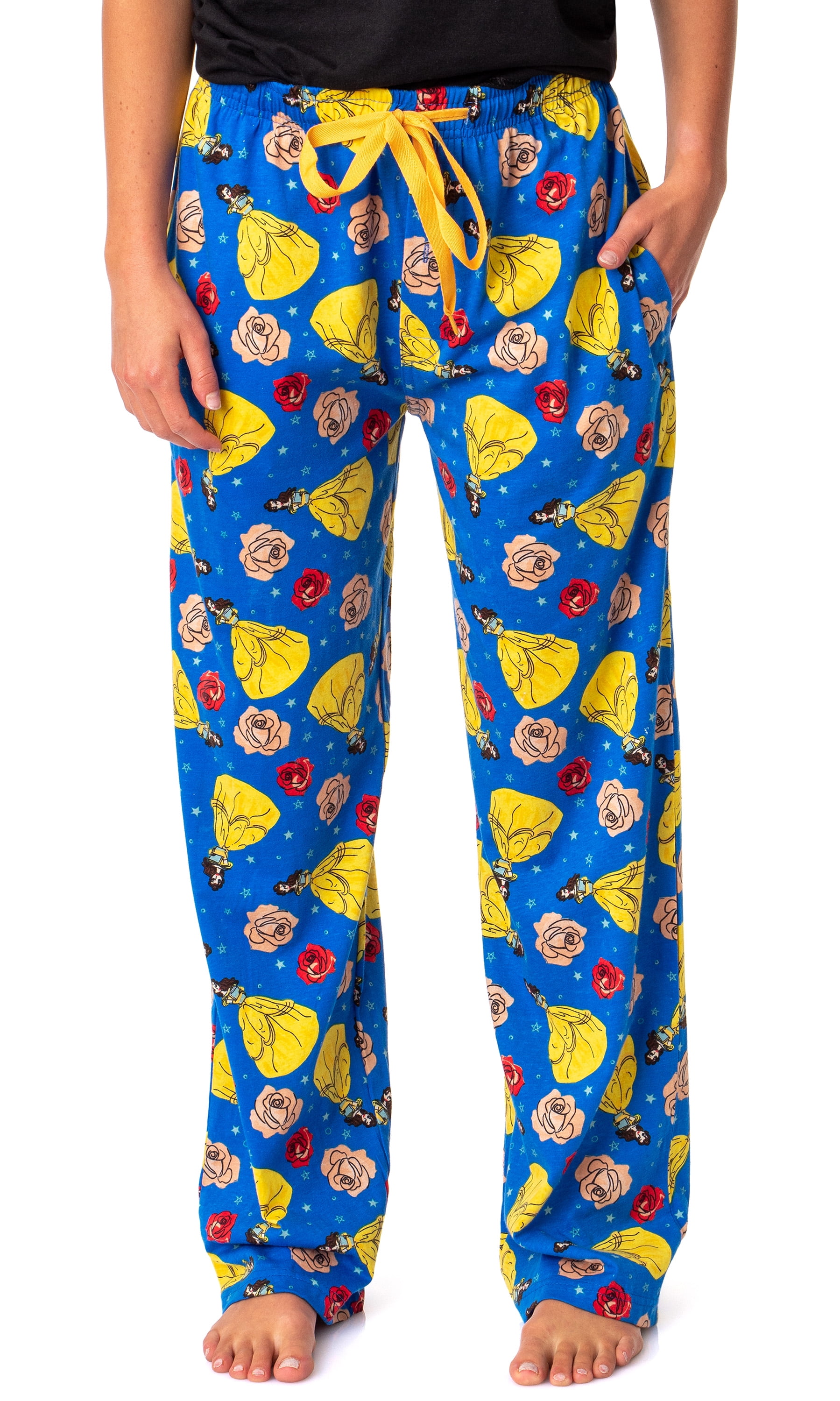 Disney Womens Beauty and the Beast Belle Rose Sketch Sleep Pajama Pants Medium Walmart