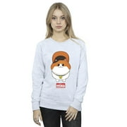 Disney Womens Big Hero 6 Baymax Kitten Face Sweatshirt