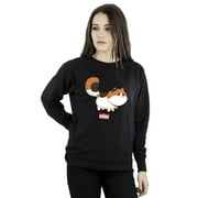 Disney Womens Big Hero 6 Baymax Kitten Pose Sweatshirt