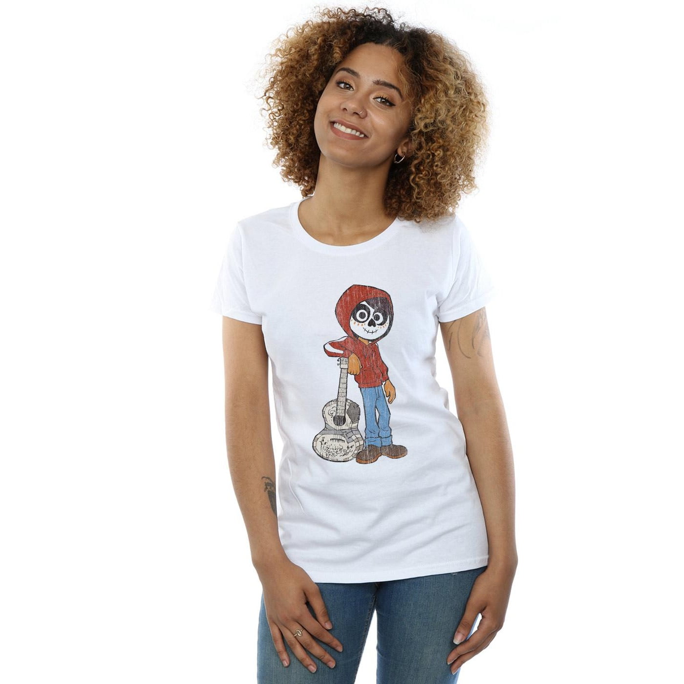 Disney Womens Coco Miguel With Guitar Cotton T Shirt Walmart Com