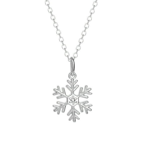 Disney Womens Frozen Necklace - Sterling Silver Necklace with Snowflake or Olaf Pendant - Frozen Jewelry Jewelry for Women