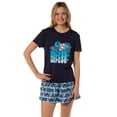 thumbnail image 1 of Disney Womens' Lilo & Stitch Wipeout Short Sleeve and Short Sleep Pajama Set, 1 of 7