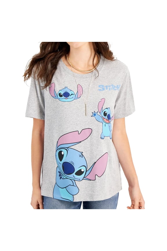 Womens Signature Graphic T-Shirt, Grey, Juniors, Small