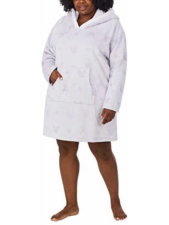 Womens Minnie Mouse Fleece Lounge Hoodie (Purple, Small)