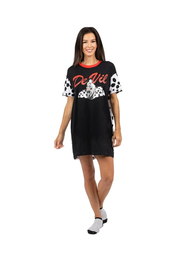 Disney Womens Nightgowns Sleepshirts Female, Cruella, Size: M