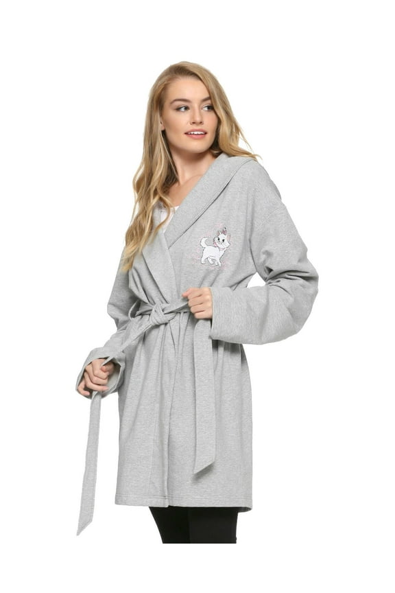 Womens Robe Adult Bathrobe Holiday Loungewear, Aristocats, Size: XS/S