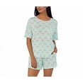 thumbnail image 1 of Disney Womens Short Pajama Set with Pockets Size: S, Color: Aqua Mickey Mouse, 1 of 2