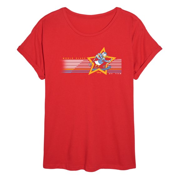 Disney - World Class Ski - Juniors Oversized Graphic T-Shirt
