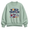 thumbnail image 1 of Disney - World Traveler - Women's Oversized Fleece Crew Sweatshirt, 1 of 3