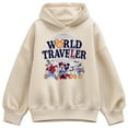 thumbnail image 1 of Disney - World Traveler - Women's Oversized Fleece Hoodie Sweatshirt, 1 of 3