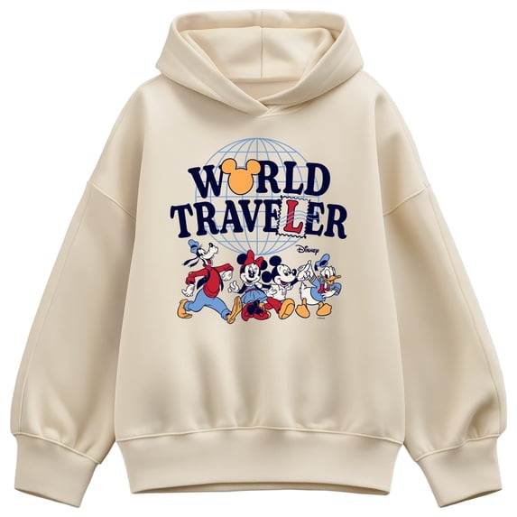 Disney - World Traveler - Women's Oversized Fleece Hoodie Sweatshirt