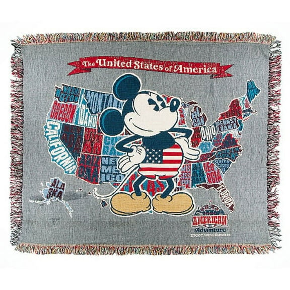 Disney Epcot World Showcase Mickey Throw Blanket