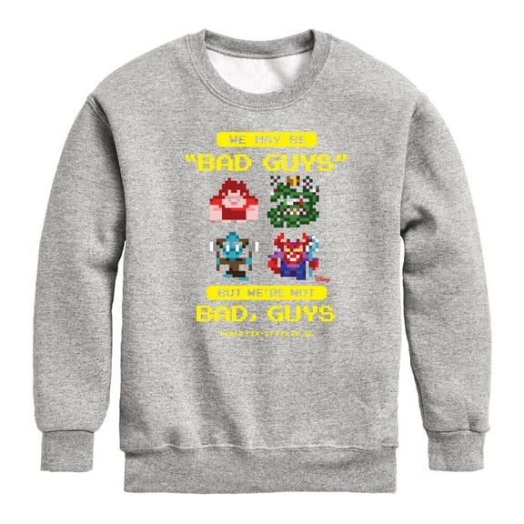 Disney Wreck It Ralph - Bad Guys But Not Bad, Guys - Toddler & Youth Crewneck Fleece Sweatshirt