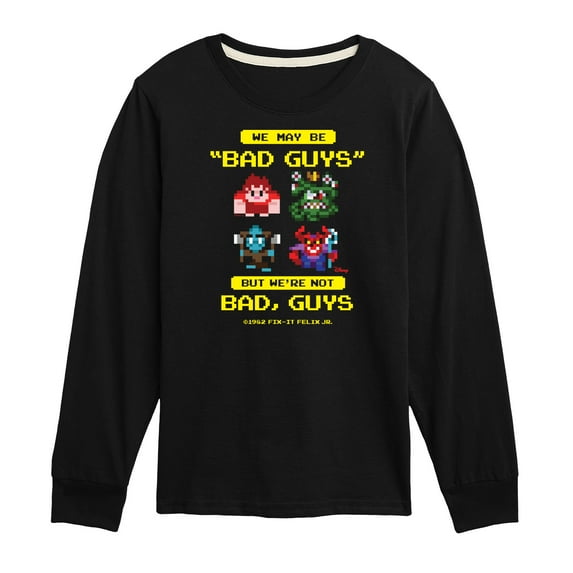 Disney Wreck It Ralph - Bad Guys But Not Bad, Guys - Toddler & Youth Long Sleeve Graphic T-Shirt