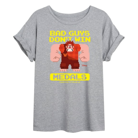 Disney Wreck It Ralph - Bad Guys Don’t Win Medals - Juniors Ideal Flowy Muscle T-Shirt