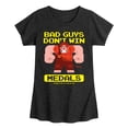 thumbnail image 1 of Disney Wreck It Ralph - Bad Guys Don't Win Medals - Toddler & Youth Girls Short Sleeve Graphic T-Shirt, 1 of 4