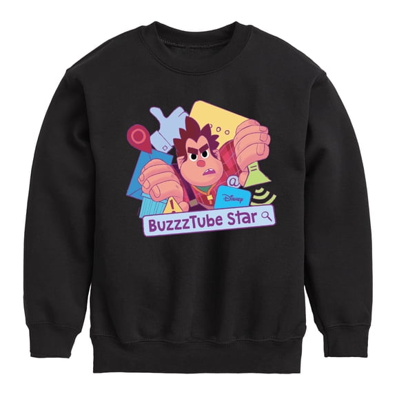 Disney Wreck It Ralph - BuzzTube Star - Toddler & Youth Crewneck Fleece Sweatshirt