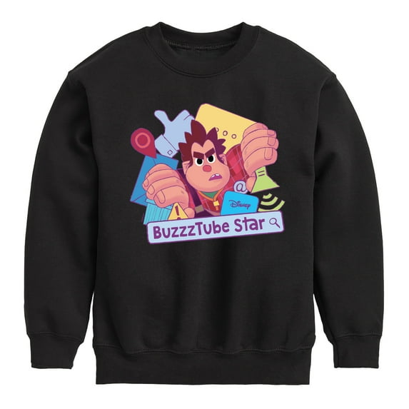 Disney Wreck It Ralph - BuzzTube Star - Toddler & Youth Crewneck Fleece Sweatshirt