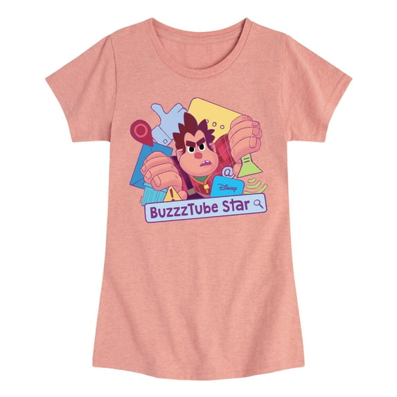 Disney Wreck It Ralph - BuzzTube Star - Toddler & Youth Girls Short Sleeve Graphic T-Shirt