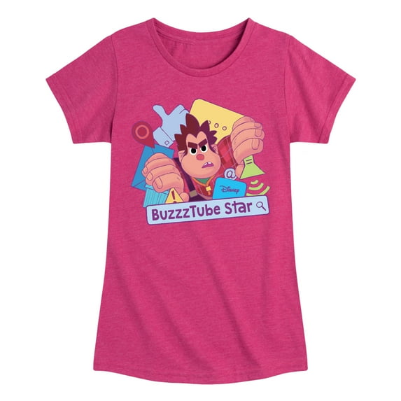 Disney Wreck It Ralph - BuzzTube Star - Toddler & Youth Girls Short Sleeve Graphic T-Shirt
