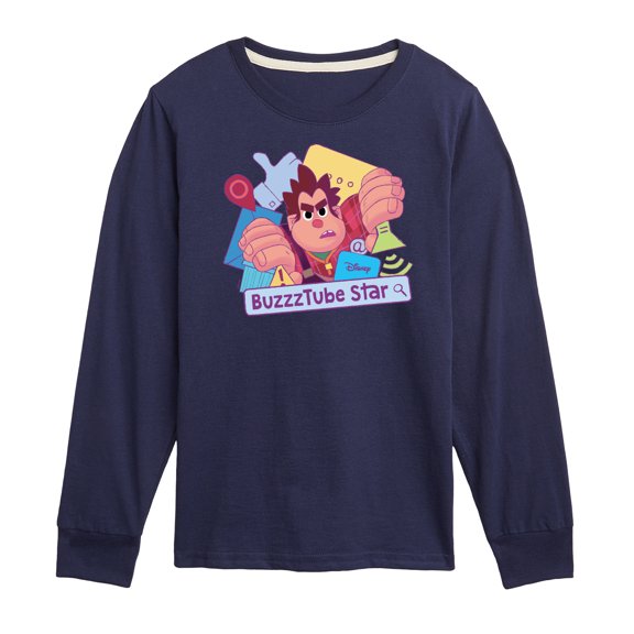 Disney Wreck It Ralph - BuzzTube Star - Toddler & Youth Long Sleeve Graphic T-Shirt