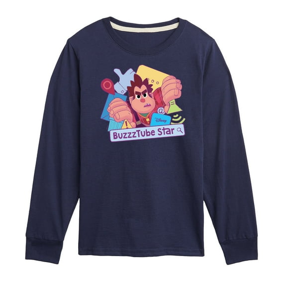 Disney Wreck It Ralph - BuzzTube Star - Toddler & Youth Long Sleeve Graphic T-Shirt