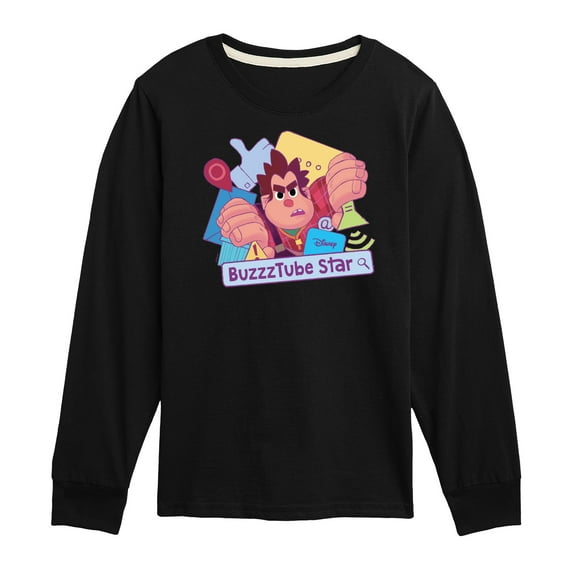 Disney Wreck It Ralph - BuzzTube Star - Toddler & Youth Long Sleeve Graphic T-Shirt