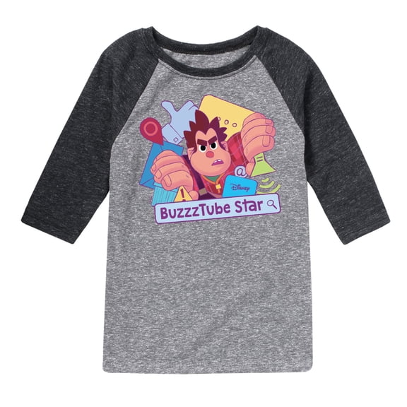 Disney Wreck It Ralph - BuzzTube Star - Toddler & Youth Raglan Graphic T-Shirt