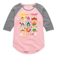 thumbnail image 1 of Disney Wreck It Ralph - Chews Your Racer - Toddler & Youth Girls Raglan Graphic T-Shirt, 1 of 4