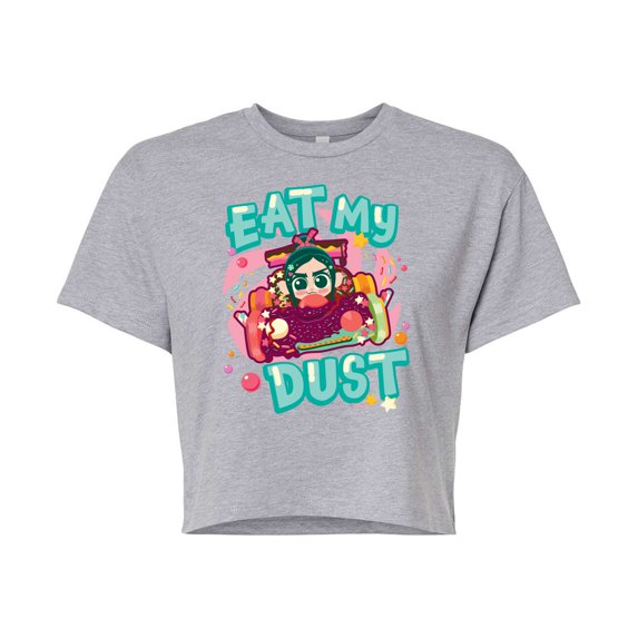 Disney Wreck It Ralph - Eat My Dust Vanelloppe - Juniors Cropped Cotton Blend T-Shirt