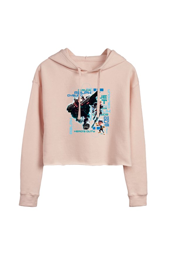 Wreck It Ralph - Hero's Duty - Move Out - Juniors Cropped Pullover Hoodie