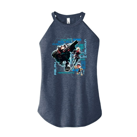 Disney Wreck It Ralph - Hero's Duty - Move Out - Juniors High Neck Tank Top