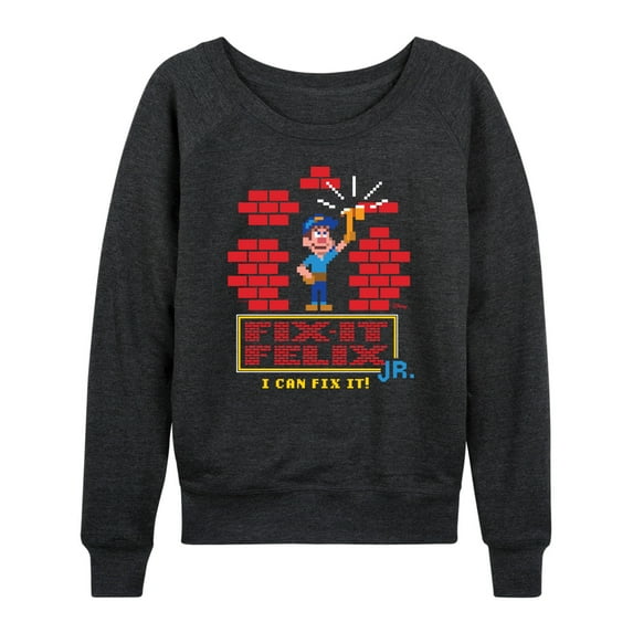 Disney Wreck It Ralph - I Can Fix It Felix - Women's Lightweight French Terry Long Sleeve Shirt