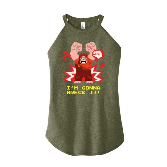 Disney Wreck It Ralph - I'm Gonna Wreck It - Juniors High Neck Tank Top