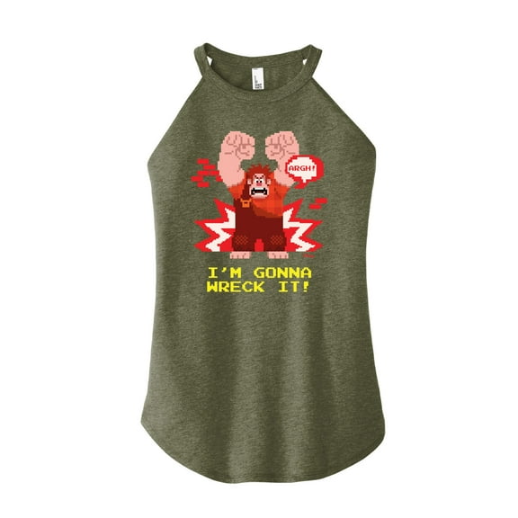 Disney Wreck It Ralph - I'm Gonna Wreck It - Juniors High Neck Tank Top