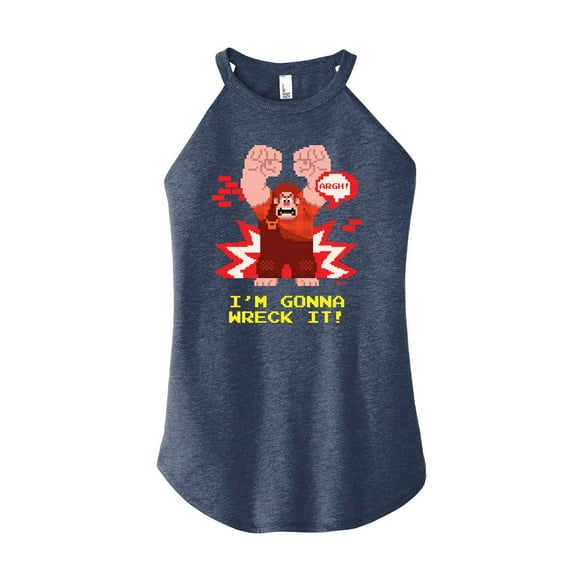 Disney Wreck It Ralph - I'm Gonna Wreck It - Juniors High Neck Tank Top
