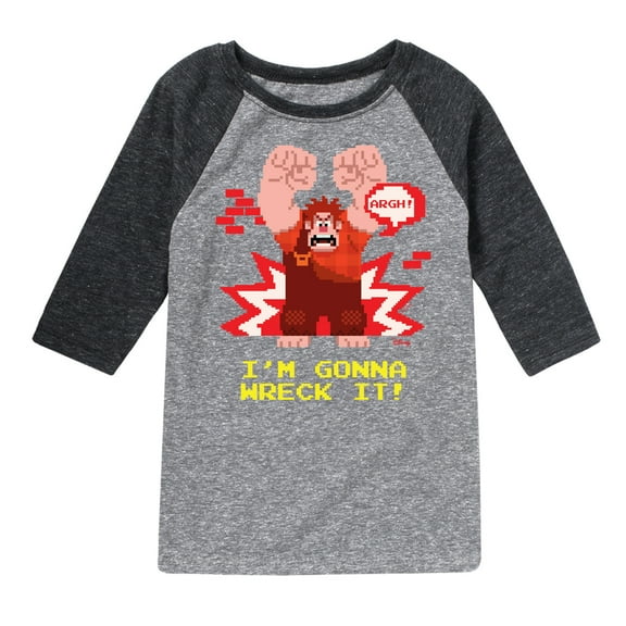Disney Wreck It Ralph - I'm Gonna Wreck It - Toddler & Youth Raglan Graphic T-Shirt