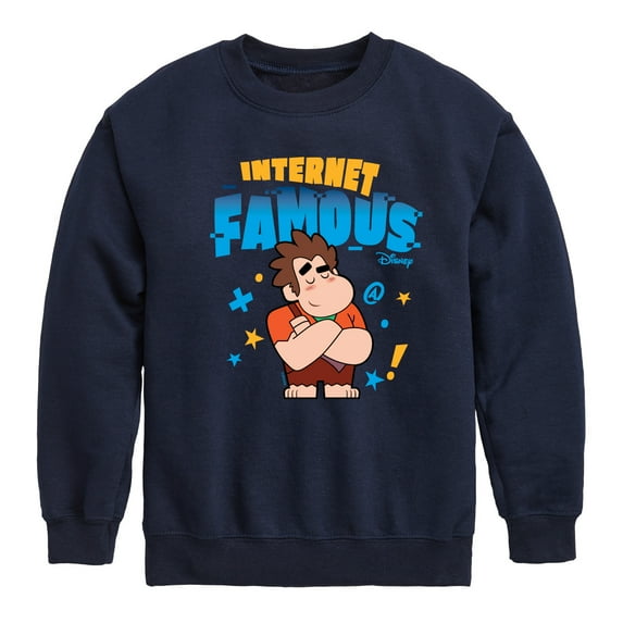 Disney Wreck It Ralph - Internet Famous - Toddler & Youth Crewneck Fleece Sweatshirt