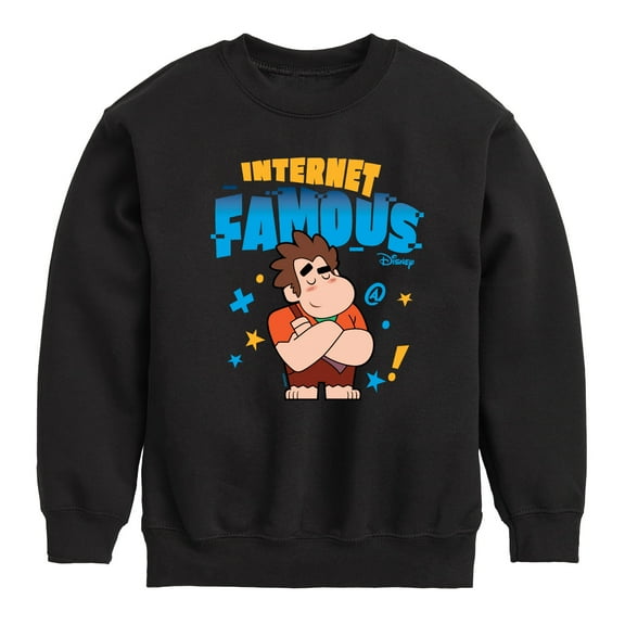 Disney Wreck It Ralph - Internet Famous - Toddler & Youth Crewneck Fleece Sweatshirt