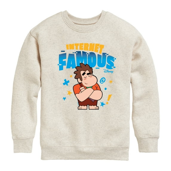 Disney Wreck It Ralph - Internet Famous - Toddler & Youth Crewneck Fleece Sweatshirt