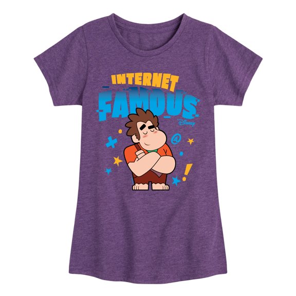 Disney Wreck It Ralph - Internet Famous - Toddler & Youth Girls Short Sleeve Graphic T-Shirt