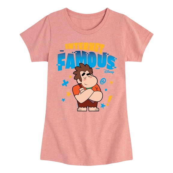 Disney Wreck It Ralph - Internet Famous - Toddler & Youth Girls Short Sleeve Graphic T-Shirt